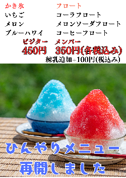 ドルフィンでかき氷始めます